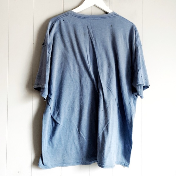FORD Vintage Blue Distressed Stained Ford Motor Co Logo Graphic TShirt XXL - Picture 2 of 7